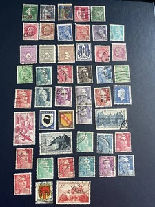 France 1940-1949 Various 45 Stamps And 1 Block Of 2 (5 Mints, Others - Used) F/V - Picture 1 of 14