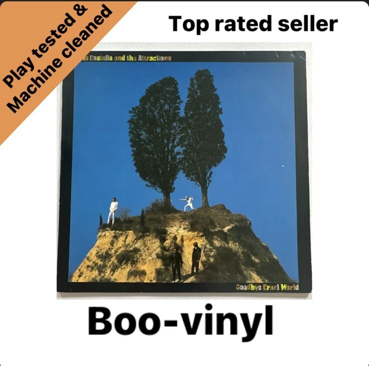 Elvis Costello and the Attractions Goodby cruel world vinyl LP Record Nm / Vg+ - Image 1 of 4