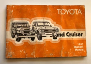 Original 1981 Toyota Land Cruiser Owners Manual User Guide Book - Bild 1 von 13