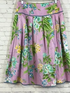 Luciano Dante' Hawaii-Stil Blumenmuster breiter Band Faltenrock schimmert Größe 4 - Bild 1 von 10