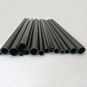 1000mm Length 3K Carbon Fiber Tube OD 5mm 6 7 8mm 9mm 10mm 11 12mm Roll Wrapped - Picture 1 of 5