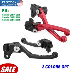 For Honda CRF150R 07-24 CRF250R CRF450R 02-03 CNC Pivot Hand Brake Clutch Levers - Picture 1 of 48