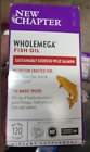 * New Chapter Wholemega Fish Oil Supplement 120ct Exp 10/24 #0038
