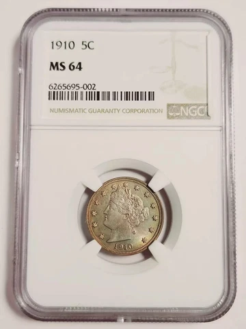 1910 P Liberty Head Nickel NGC MS-64 Cover