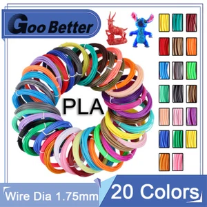 20 Color 3D Pen Printer PLA Wire Diameter 1.75mm Filament Refills High Precision - Picture 1 of 29