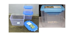Set of 3 Large Capacity Reusable Food Containers-Ideal For Kitchen And Travel - Picture 1 of 14
