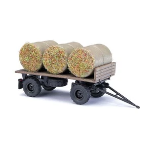 BUSCH 53018 Scala HO Rimorchio a due assi con balle di paglia - Foto 1 di 1