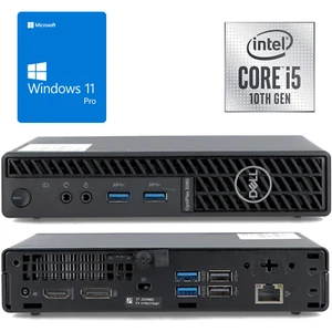 Dell Optiplex 3080 micro PC i5-10500T - WLAN- 8/16/32GB - 256/512/1024GB Win 11 - Afbeelding 1 van 35