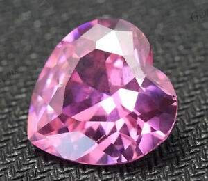 8x8 mm AAAAA Natural Heart Pink Zircon 3.02 ct Diamond Cut VVS Loose Gemstones