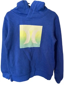 Hurley Boys Long Sleeve Soft Fleece Graphic Hoodie Blue Size 6 Medium NEW - Picture 1 of 10