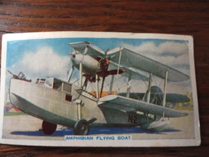 Amphibian Flying Boat Godfrey Phillips Advertising Cigarette Card VTG - Imagen 1 de 3