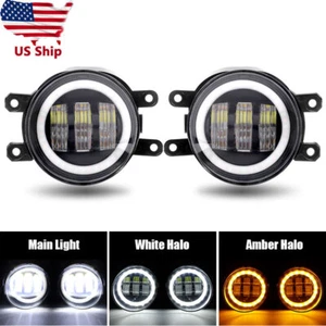 Par de luces antiniebla LED delanteras para modelos seleccionados de Toyota lámpara de conducción amarillo blanco - Imagen 1 de 14