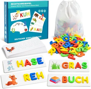 Buchstaben Lernen Lernspiele, Montessori Spielzeug Ab 3 Jahre Vorschule Spiele A - Bild 1 von 12