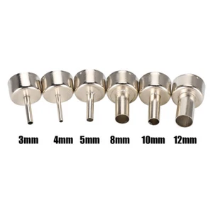 6pcs Heißluft Pistole Düse Heißluftpistole 3/4/5/8/10/12mm Für 858 Heißluft♦ - Bild 1 von 6