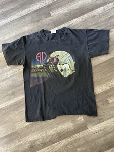 Vintage 90s Emerson Lake Palmer Tour T Shirt VTG ELP Wild Oats Made In Usa Large - Picture 1 of 6