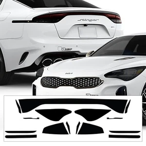 Fits Kia Stinger 2022-2024 Head Tail Light Precut Smoked PPF Tint Film Overlay - Foto 1 di 7