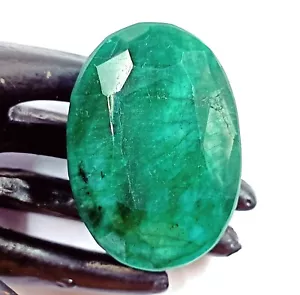 Opaque+Brazil 322.20 Ct Green Emerald Oval Shape Certified Loose Gemstone LVL - Picture 1 of 8