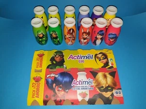 12 botellines vacíos LADYBUG Miraculous - Actimel Kids Danone (versión España) - Imagen 1 de 20