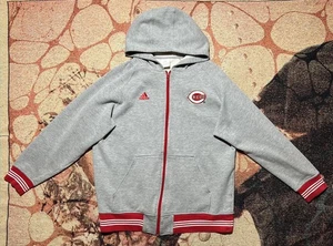 VINTAGE Adidas Cincinnati Reds Zip Up Jacket Grey Medium MLB - Bild 1 von 8