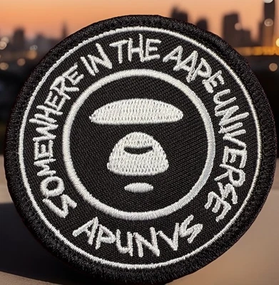 🔥RARE Somewhere In The AAPE Universe APUNVS Bathing Ape Milo Iron On Patch BAPE - Image 1 of 4