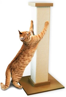 SmartCat Ultimate Scratching Post – Beige, Large 32 Inch 16? x 16?, Brown  - Image 1 of 4