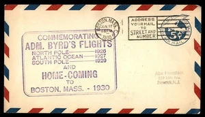 Mayfairstamps US 1930 Boston Adm Byrds Flights Homecoming Cover aat_50833 - Picture 1 of 2