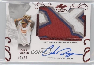 2016 Leaf Trinity Patch Auto Red Spectrum /25 Cole Ragans #PA-CR1 Patch Auto - Image 1 of 2