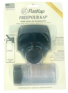 FlasKap Freepour Kap Fits Yeti Rambler 18 26 36 Ounces Black - NEW & Sealed - Picture 1 of 4