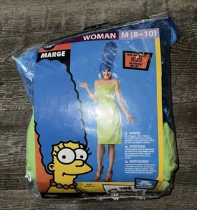 Adult Marge Simpson Halloween Costume W/Blue Wig. M (8-10). - Picture 1 of 9