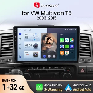 Radio de coche para VW T5 Multivan 2003-2015 Carplay Android13 GPS NAVI BT FM SWC WIFI - Imagen 1 de 12