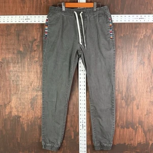 Wowie Rambler Jogger Pants Pull On Chino Stretch Aztec Gray Men’s Medium GUC - Picture 1 of 12