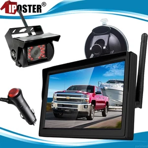 Wireless 5 Inch Car Monitor Windowscreen Cap CCD Color Reversing Camera 12-24v - Picture 1 of 14