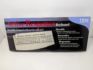 Brand New Vintage IBM Active Response PS/2 PC-AT Computer PC Keyboard - Picture 1 of 3