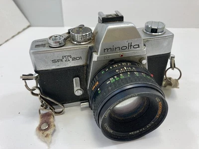 Minolta SRT201 35mm Film Camera with Minolta Rokkor Lens ~ As-Is - Image 1 of 4