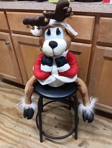 Vintage 1993 House Of Lloyd Shivers The Reindeer Plush Nylon Draft Blocker... - Picture 1 of 7