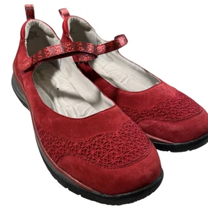 Scarpe Jambu Originals donna taglia 10 rosse Mary Jane cinturino scamosciato comode da passeggio - Foto 1 di 9