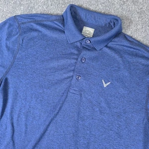 Polo golf uomo Callaway Opti-Dri blu erica manica corta atletica - Foto 1 di 12