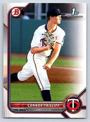 CONNOR PRIELIPP  TWINS RC 1st card 2022 BOWMAN DRAFT #BD-8 - Image 1 of 2