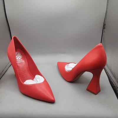 Zapatos de salón Vince Camuto de cuero Akenta 5,5 M rojo pasión A5 Foto 1 de 4