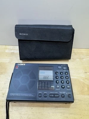 Radio portátil Sony de onda corta ICF-SW7600 estéreo PLL receptor sintetizado con estuche Foto 1 de 4