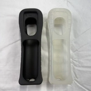 Lote de 2 fundas de goma negras y transparentes para mando Nintendo Wii OEM - Imagen 1 de 7