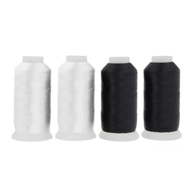 Black and White Heavy Duty Thread - 6000 Yds Tex 90 Thread - Bonded Polyester... - Image 1 of 4