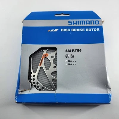 Rotor de freno de disco Shimano SM-RT56 160mm 6 pernos con herrajes Foto 1 de 4