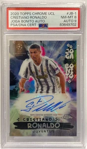 Cristiano Ronaldo 16/25 Autograph Joga Bonito Topps Chrome UCL 2020/21 PSA 8 Aut - Picture 1 of 2