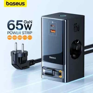 Baseus 65W Ladegerät 6in1 Mehrfachstecker Desktop Ladestation für iPhone Laptop - Bild 1 von 10