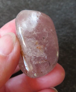 SELTENER LITHIUMQUARZ (23,1 Gramm / 36 mm) TROMMELSTEIN (B6) "HEILUNG" - Bild 1 von 7