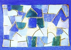 Modern Artist Cubist Paul Klee Blue Night Counted Cross Stitch Chart Pattern - Picture 1 of 10