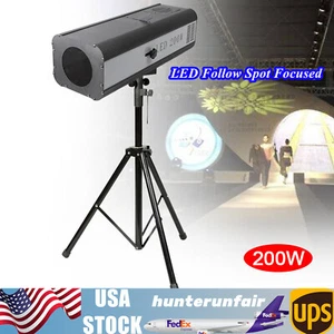 LED Follow Spot Light DJ Party Theater Disco Stage Spotlight Manual Control - Picture 1 of 20