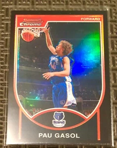2007-08 Bowman Chrome Pau Gasol #16 Black Refractor Serial #'D 118/199 🔥📈 HOF - Picture 1 of 5