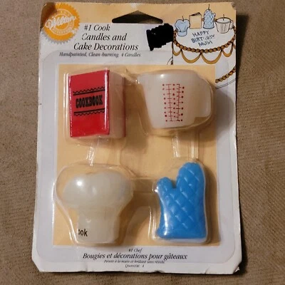 VTG 1993 Wilton 4 Pack Cake Candles, #1 Cook, Chef, Baking, New Sealed Ex. Cond. - Image 1 of 4